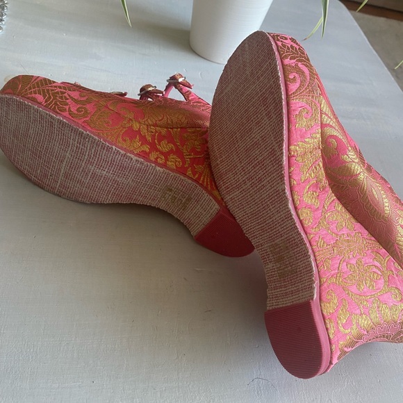 New Free People Huffman Buckle Wedge Heels size 40 - Picture 8 of 10